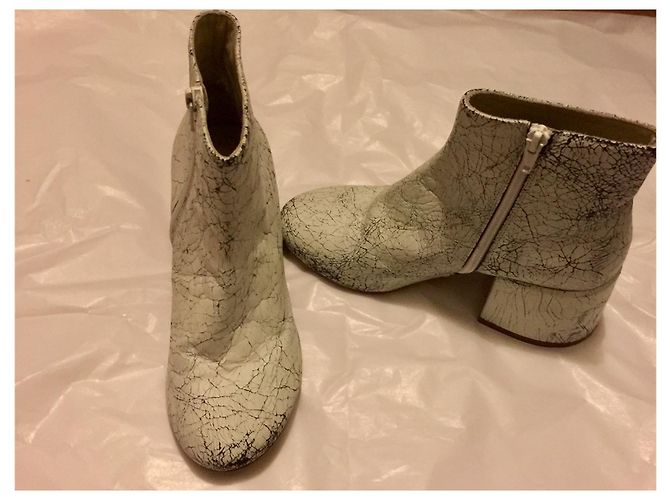 Mm6 Botas com tornozelo Preto Branco - vista 9
