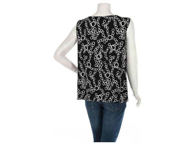 Canotta Nine West Nera e Bianca Nero Bianco - vista 2