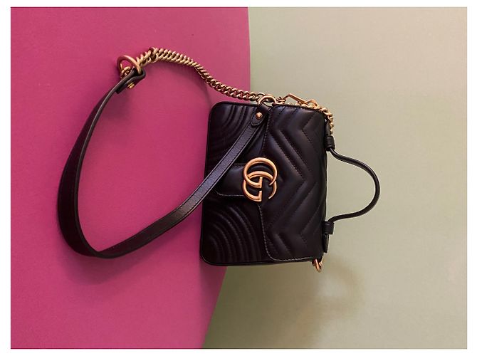 Gucci Mini bag in pelle gg marmont - vista 4