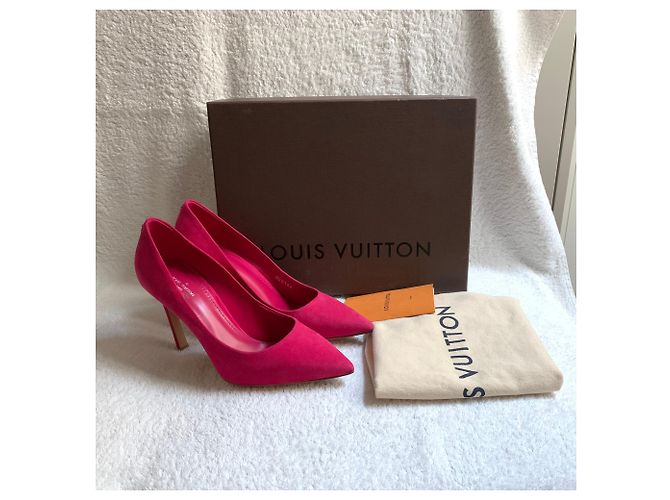 Louis Vuitton Nabuk Wildleder Fuchsia Pumps Fuschia - Ansicht 14