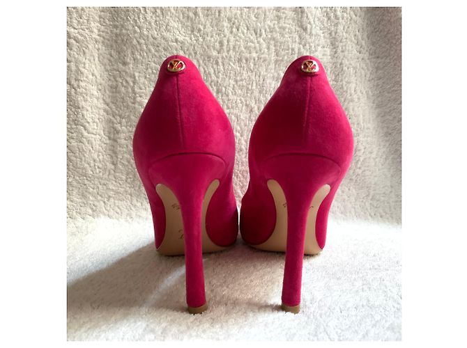 Louis Vuitton Nabuk Wildleder Fuchsia Pumps Fuschia - Ansicht 4