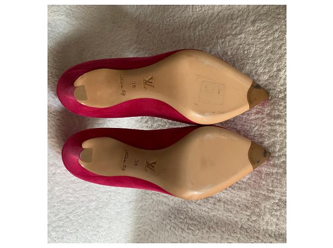 Louis Vuitton Nabuk Wildleder Fuchsia Pumps Fuschia - Ansicht 7