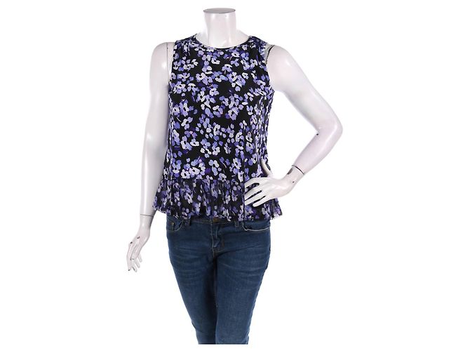 Top de seda Kate Spade con estampado de hortensias Multicolor - vista 5