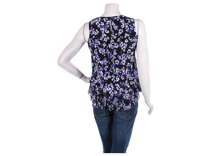 Top de seda Kate Spade con estampado de hortensias Multicolor - vista 6