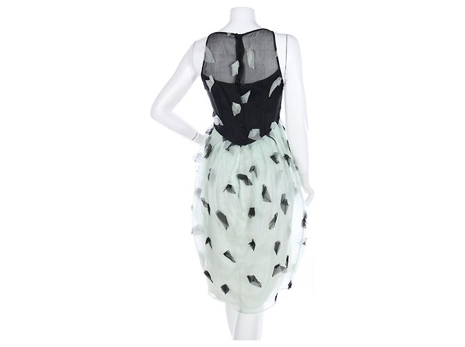 Autre Marque Rachel Antonoff Kleid aus Seide und Polyester schwarz weiß Mehrfarben - Ansicht 2