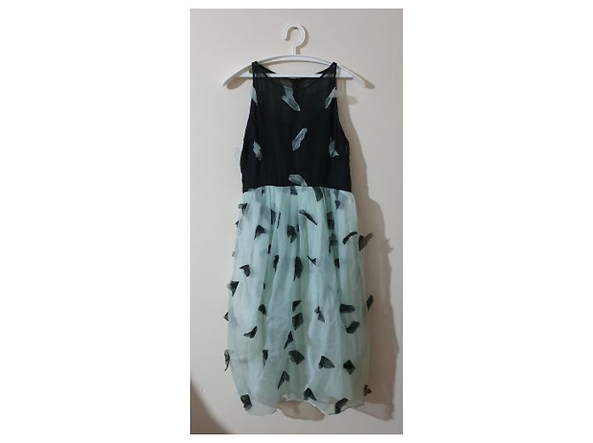 Autre Marque Rachel Antonoff Kleid aus Seide und Polyester schwarz weiß Mehrfarben - Ansicht 4