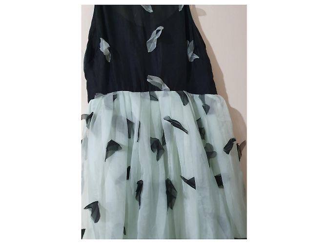Autre Marque Rachel Antonoff Kleid aus Seide und Polyester schwarz weiß Mehrfarben - Ansicht 5