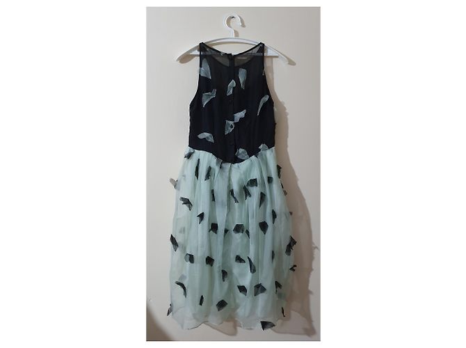 Autre Marque Rachel Antonoff Kleid aus Seide und Polyester schwarz weiß Mehrfarben - Ansicht 6