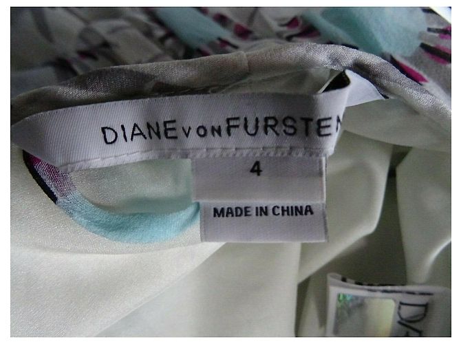 Diane Von Furstenberg Robe en soie DvF Marcotte Multicolore Gris - vue 3