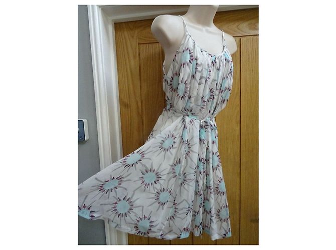Diane Von Furstenberg Robe en soie DvF Marcotte Multicolore Gris - vue 5