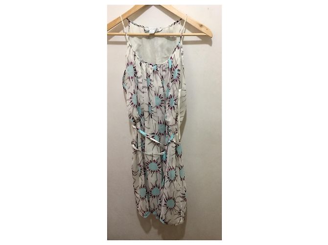 Diane Von Furstenberg Robe en soie DvF Marcotte Multicolore Gris - vue 8
