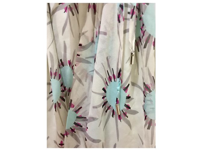 Diane Von Furstenberg Robe en soie DvF Marcotte Multicolore Gris - vue 9