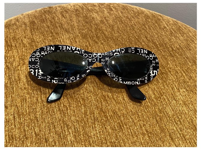 Chanel Sonnenbrille Schwarz Weiß - Ansicht 2