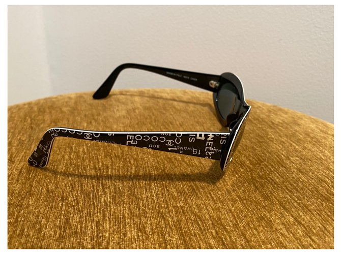Chanel Sonnenbrille Schwarz Weiß - Ansicht 5