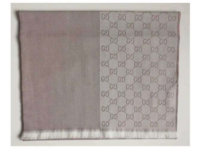sciarpa gucci ggweb beige nuova - vista 5