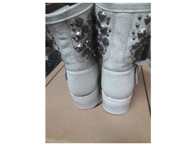 Ash Biker Boots Weiß Leder - Ansicht 7