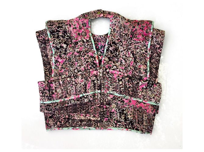 Isabel Marant Top Bolero de Algodón y Lino Multicolor - vista 2