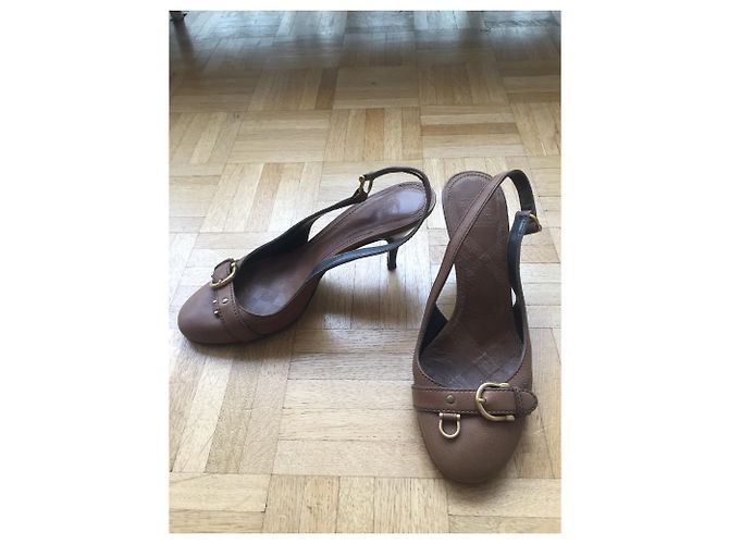 Sandali Burberry in pelle Caramello - vista 2