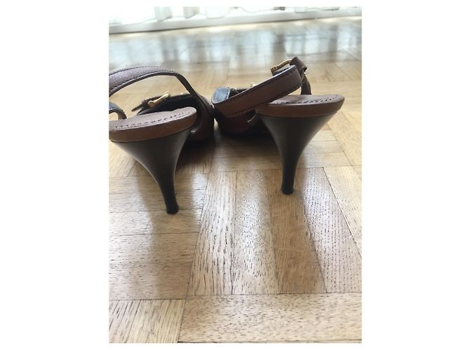 Sandali Burberry in pelle Caramello - vista 6
