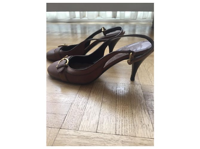 Sandali Burberry in pelle Caramello - vista 8