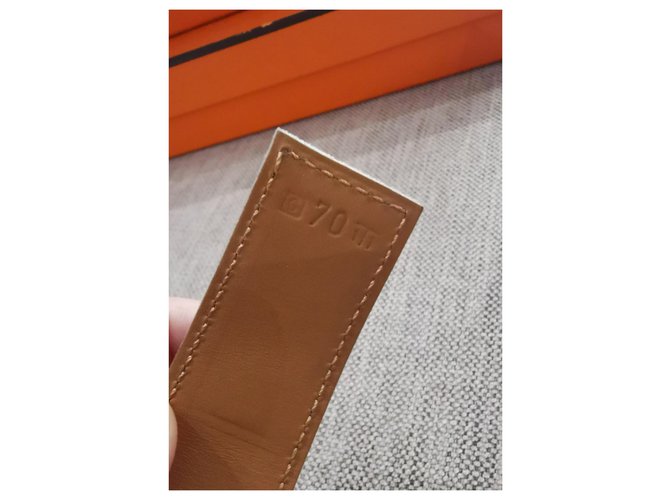 Hermès Cinturón Hermes CDC Collier de Chien Caramelo - vista 4