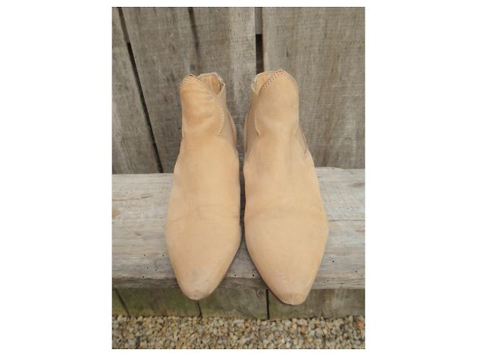 Botas Chelsea Acne de ante amarillo 37 - vista 4