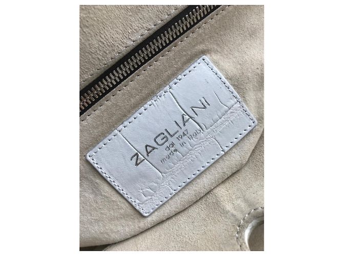 Zagliani Großes Krokodil 12000€ Puffy Bag Weiß - Ansicht 18