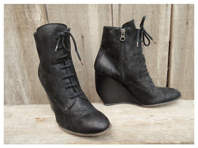 botines de cuña Joseph p 40 Negro - vista 3