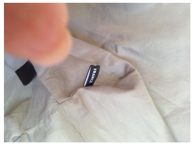 Chanel Tote Bag Cremefarben und Grau aus beschichtetem Canvas Aus weiß - Ansicht 9