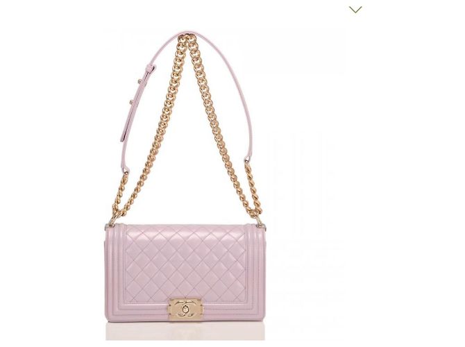 Borsa Chanel Boy viola chiaro , dimensione media , condizione perfetta , neuf Porpora - vista 4