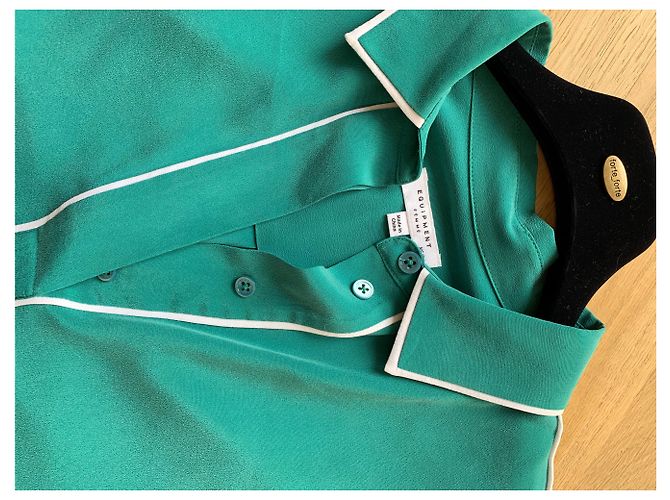 Vestido Equipment Felix de seda verde - vista 4