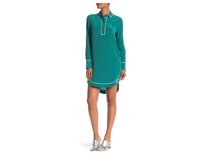 Vestido Equipment Felix de seda verde - vista 9