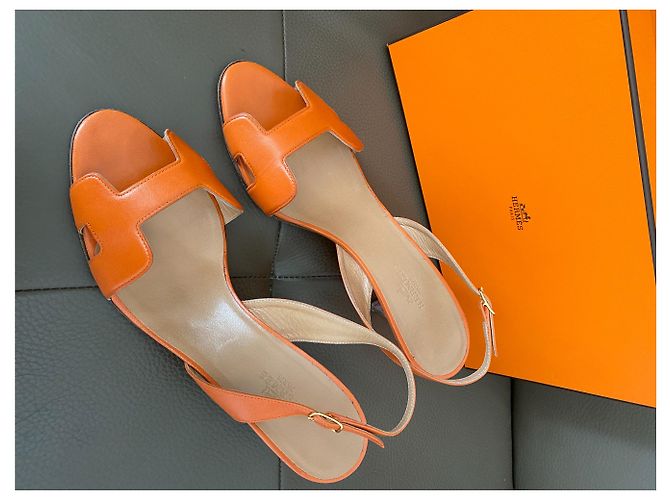 Hermès - Nachtsandalen Orange - Ansicht 2