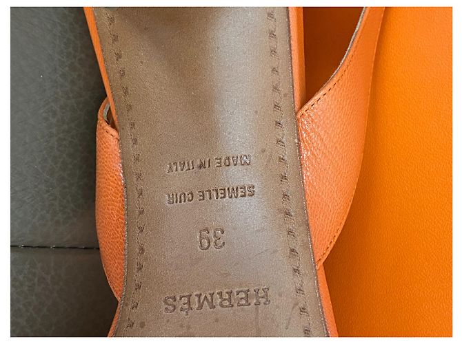 Hermès - Nachtsandalen Orange - Ansicht 3