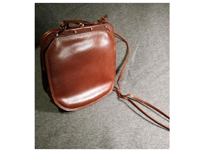 Bottega Veneta Cira Echsenleder Handtasche Cognac - Ansicht 11