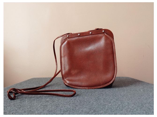 Bottega Veneta Cira Echsenleder Handtasche Cognac - Ansicht 3