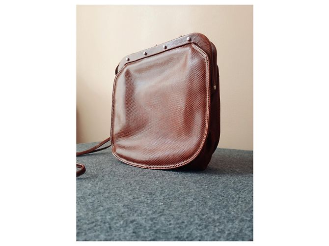 Bottega Veneta Cira Echsenleder Handtasche Cognac - Ansicht 4
