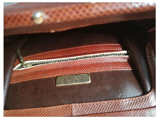 Bottega Veneta Cira Echsenleder Handtasche Cognac - Ansicht 7