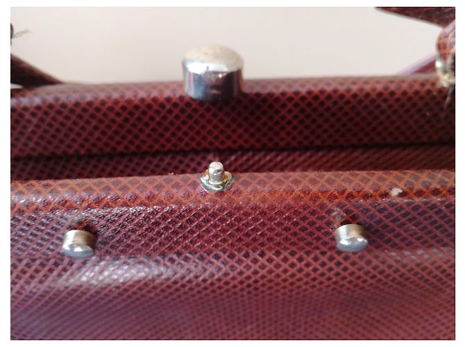 Bottega Veneta Cira Echsenleder Handtasche Cognac - Ansicht 9