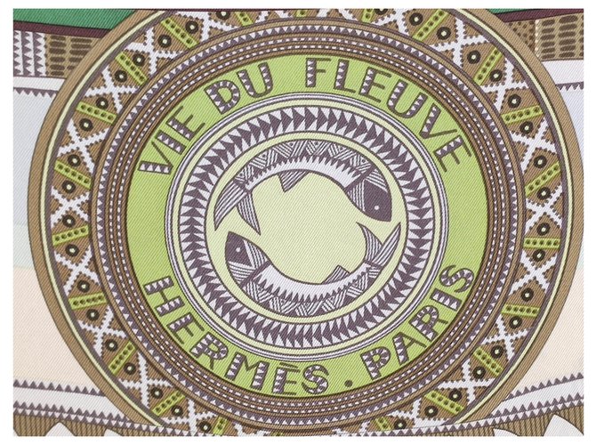 Hermès Vita fluviale, Collettore! Marrone Verde Grigio Bronzo - vista 12