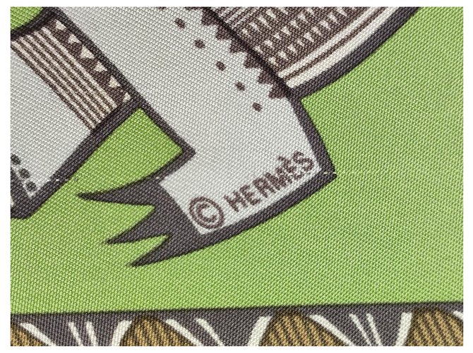 Hermès Vita fluviale, Collettore! Marrone Verde Grigio Bronzo - vista 14