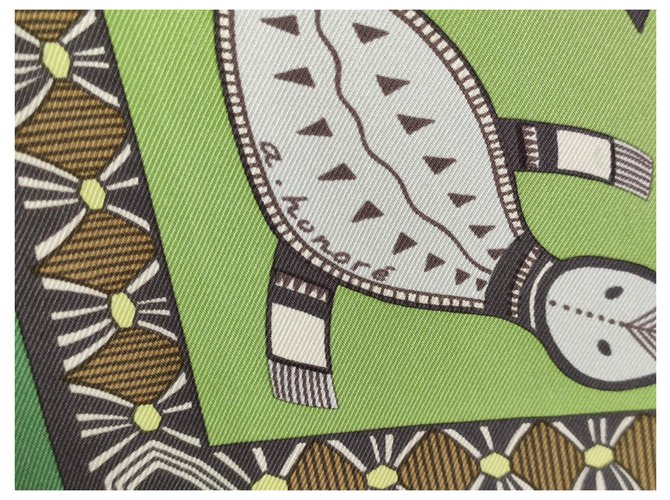 Hermès Vita fluviale, Collettore! Marrone Verde Grigio Bronzo - vista 15
