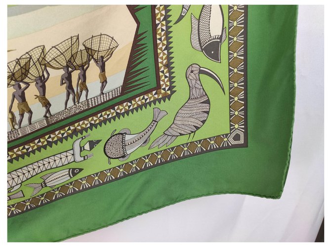 Hermès Vita fluviale, Collettore! Marrone Verde Grigio Bronzo - vista 3