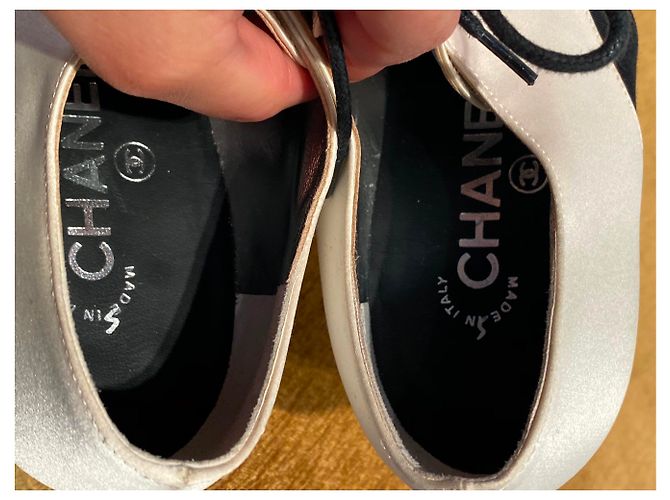 Chanel Lacets Noir Blanc - vue 5
