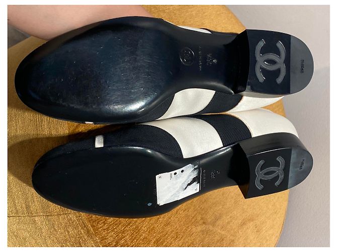 Chanel Lacets Noir Blanc - vue 6