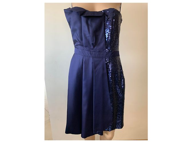 Love Moschino Kleid aus blauer Seide - Ansicht 2