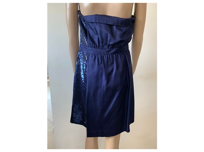 Love Moschino Kleid aus blauer Seide - Ansicht 3