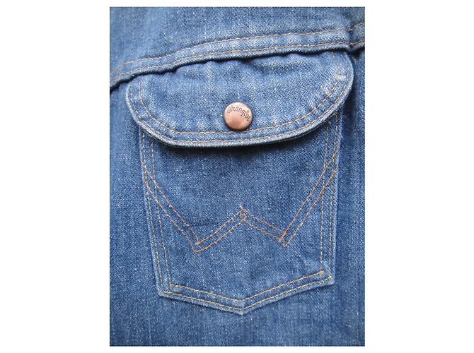 Autre Marque Wrangler Jeansjacke Hellblau Baumwolle XS - Ansicht 3