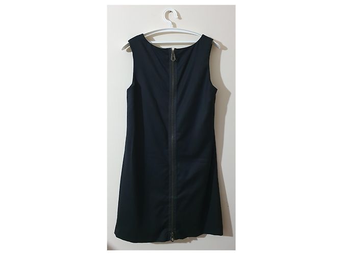 Gestuz Schwarzes Kleid aus Wolle Größe 40 - Ansicht 3