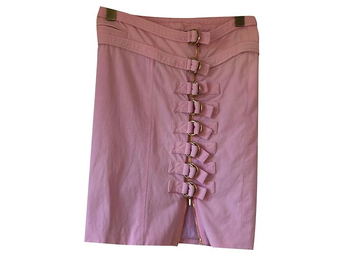 Gonna in cotone rosa Versace - vista 2